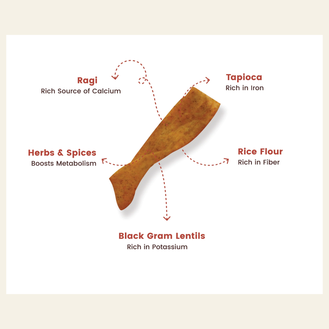 Gluten-Free Ragi Indian Masala Chips, 75 g