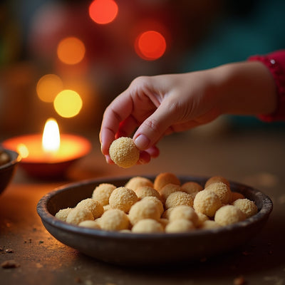 RajgiraLadoo (Serves 6-8, makes ~12 ladoos)