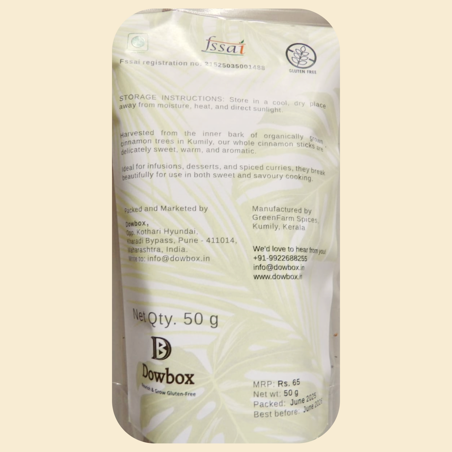 Whole Cinnamon, 50 g, ₹ 75.00