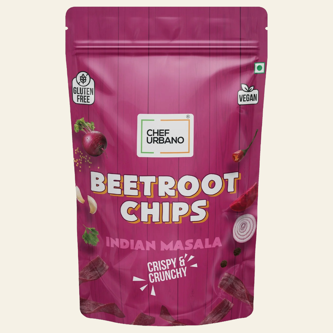 Gluten-Free Beetroot Chips Indian Masala, 70 g