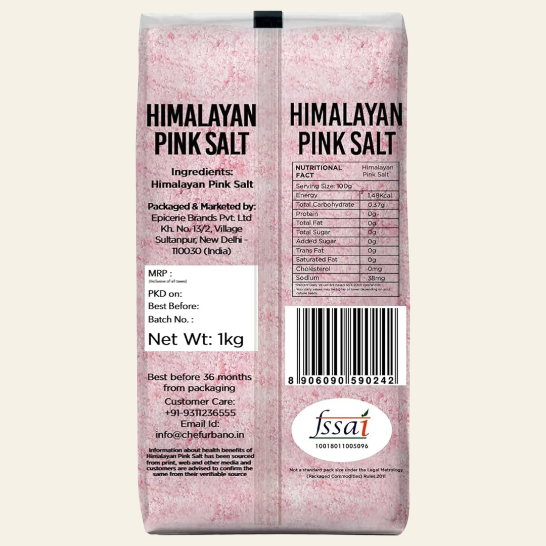 Gluten-Free Himalayan Pink Salt, 1 kg