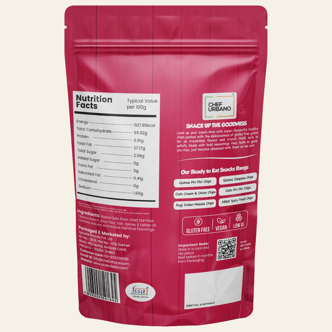 Gluten Free Oats Chips Piri Piri, 75 g