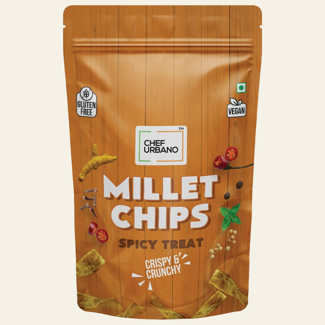 Gluten-Free Millet Chips Spicy Treat, 75 g