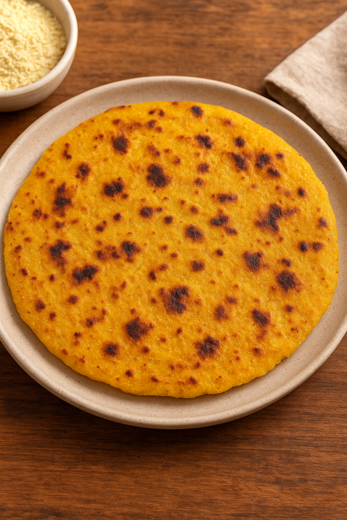 Yellow Moong Dal Flour Paratha (Serves 2, makes 4 paranthas)